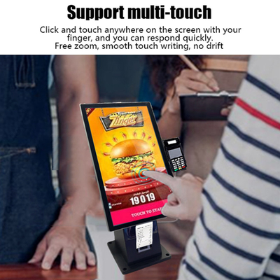Ресторан экран касания 15,6 дюймов поддерживает сканирование NFC и принтер Pos