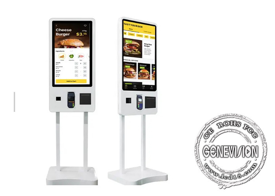 Автоматизированная машина киоска самообслуживания оплаты 32 дюймов безналичная для ресторана еды Кфк Мак напитка фаст-фуда