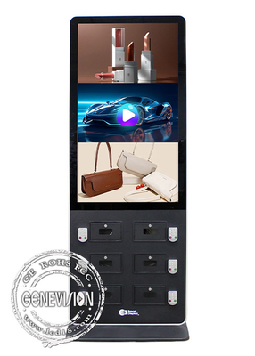 49-дюймовый киоск с сенсорным экраном Android с шестью зарядными шкафами для смартфонов