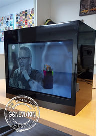 Монитор дисплея ландшафта и портрета 15 дюймов прозрачный, Синьяге цифров обновления УСБ прозрачный