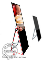 Киоска белый супер тонкий ПКАП плаката ЛКД андроида киоск знамени экрана касания фольги взаимодействующего
