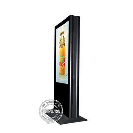 Экран рекламы ЛКД стойки пола Синьяге 55 цифров киоска дюйма двойной бортовой крытый