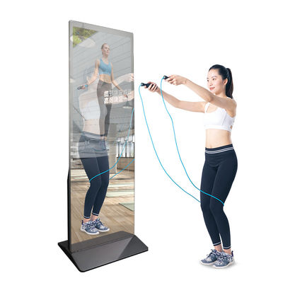 Дисплей 400cd/m2 LCD зеркала андроида 7,1 пола стоя для фитнеса йоги