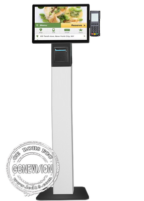 Киоск обслуживания собственной личности сенсорного экрана приказывая с термальным принтером и держателем POS