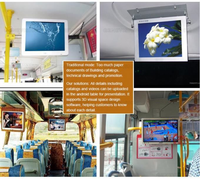 19 экран рекламы автобуса андроида WIFI 4G GPS LCD Signage цифров автобуса держателя крыши дюйма