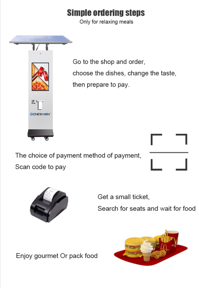27" принтер ID IC блока развертки системы платежей NFC QR на открытом воздухе киоска оплаты собственной личности киоска обслуживания собственной личности положения пола безконтактный