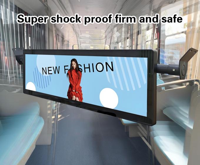 29 дюймовый растянутый столб потолок монтаж автобуса Wifi цифровые вывески Android беспроводная сеть цифровой ЖК-монитор с опцией 4G 1