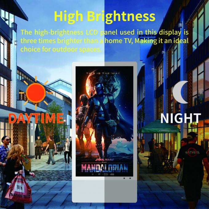 32/43/55 дюймовый персонализированный портативный мобильный андроидный цифровой вывески тотемный наружный передвижной дисплей 0