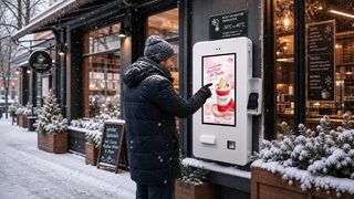 24-дюймовый водонепроницаемый киоск с сенсорным экраном для использования вне помещений