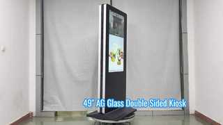 49-дюймовый двухсторонний ЖК-киоск из 4K AG стекла