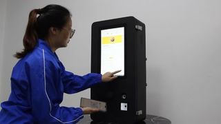 15,6-дюймовый уличный киоск для самостоятельного заказа со считывателем отпечатков пальцев, 720P