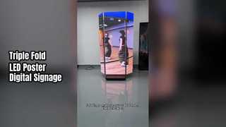 Тройной светодиодный экран для плакатов, удобный мобильный дисплей