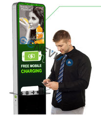 Крытый тотем Синьяге цифров зарядной станции телефона Мобле киоск сотового телефона игрока рекламы лькд 21,5 дюймов поручая