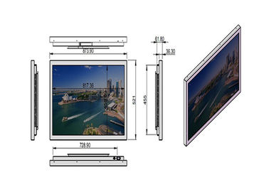 Крытая индикаторная панель Маунта LCD стены 37 дюймов, карточка флэш-память 2-36gb