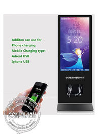 тотем экрана рекламы Синьяге 55инч цифров киоска зарядной станции мобильного телефона 4К ФХД