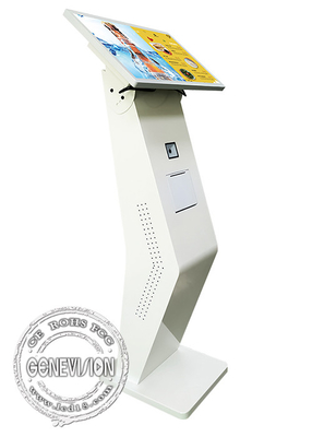 21.5&quot; Бесденежный самостоятельный заказ Сенсорный экран ЖК-платежный аппарат K Стоянка с принтером QR-код сканер