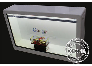 Оборудование рекламы коробки дисплея дистанционного управления андроида 55 дюймов прозрачное гибкое