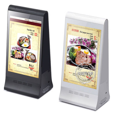 8&quot; игрок рекламы LCD ресторана настольный с двойным бортовым двойным экраном