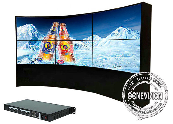 3.5mm Bezel 65" Curved IR Touch Screen Digital Signage