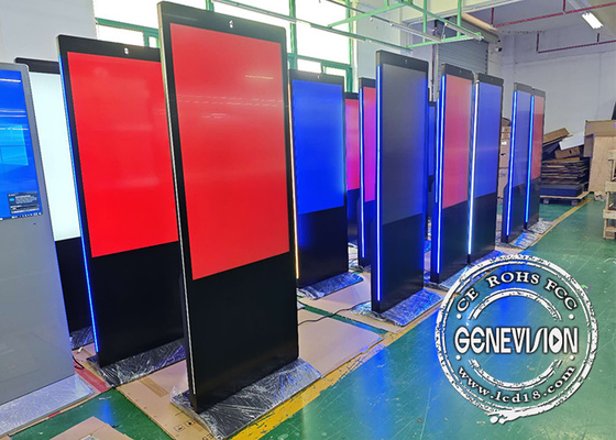 49-дюймовый стеклянный LCD рекламный киоск с камерой и 450-нитовой светодиодной световой панелью