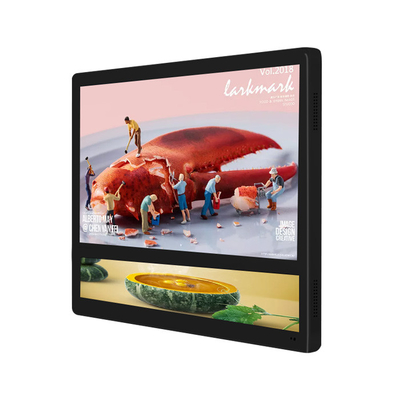 27 дюймовый настенный двойной экран Android LCD рекламный дисплей цифровые вывески с Wi-Fi