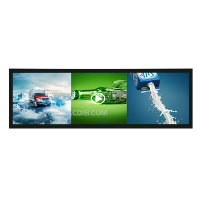 28.6 дюймовые полки Растянутый бар Дисплей LCD Рекламный экран для супермаркета Торговый центр