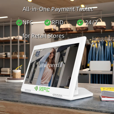 10,1 дюйма настраиваемого компьютера Android All-In-One с емкостным сенсорным экраном, NFC/RFID & RJ45 для розничного киоска