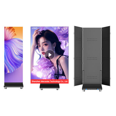 Тройной складной двусторонний P2.5 P1.86 P1.53 P1.25 Светодиодный мобильный экран-постер